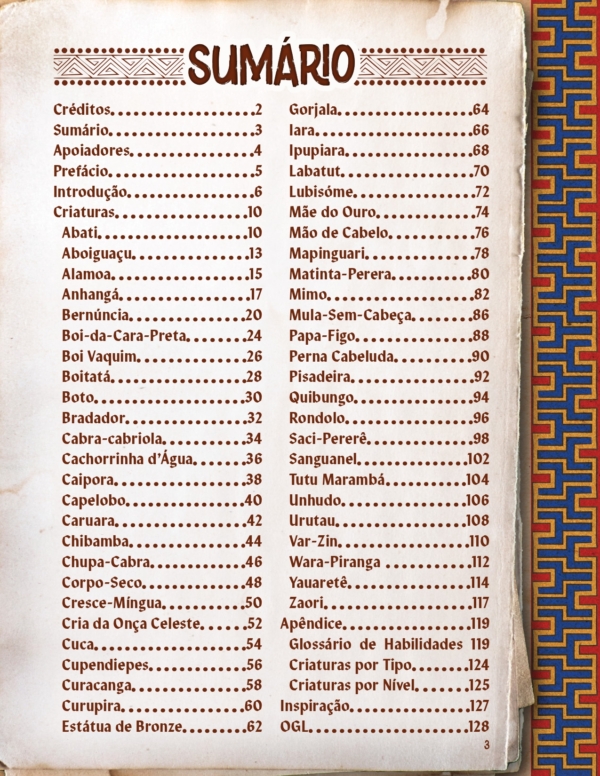 Bestiário do Folclore Brasileiro (PF2) (impresso) - Imagem 3