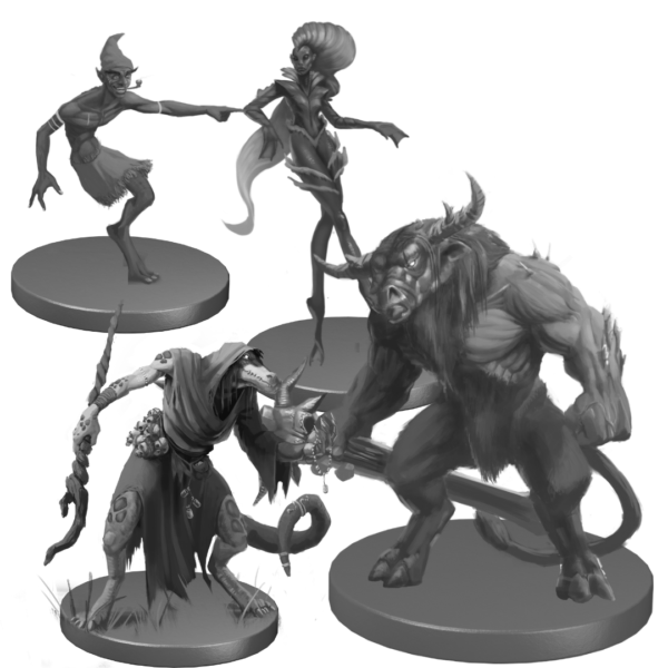Bestiário do Folclore Brasileiro - Kit de Miniaturas