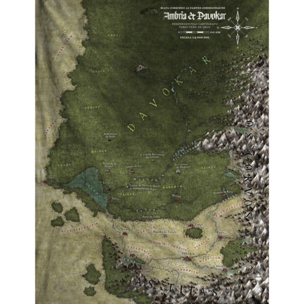Symbaroum - Mapa em Tecido de Ambria & Davokar