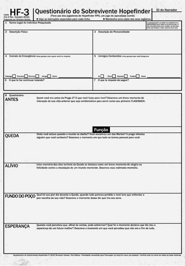 Hopefinder - Ficha de Personagem (PDF) - Imagem 3