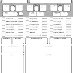 Cosmere RPG: Guerra das Tempestades - Ficha de Personagem (Preenchível) (PDF)
