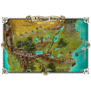 Shadow of the Demon Lord - Mapa em Tecido da Extensão Norte