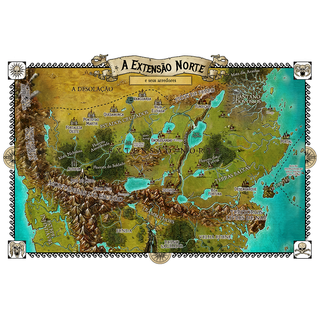 demon mapa tecido norte