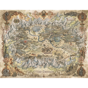 Dragonbane - Mapa em Tecido do Vale Enevoado