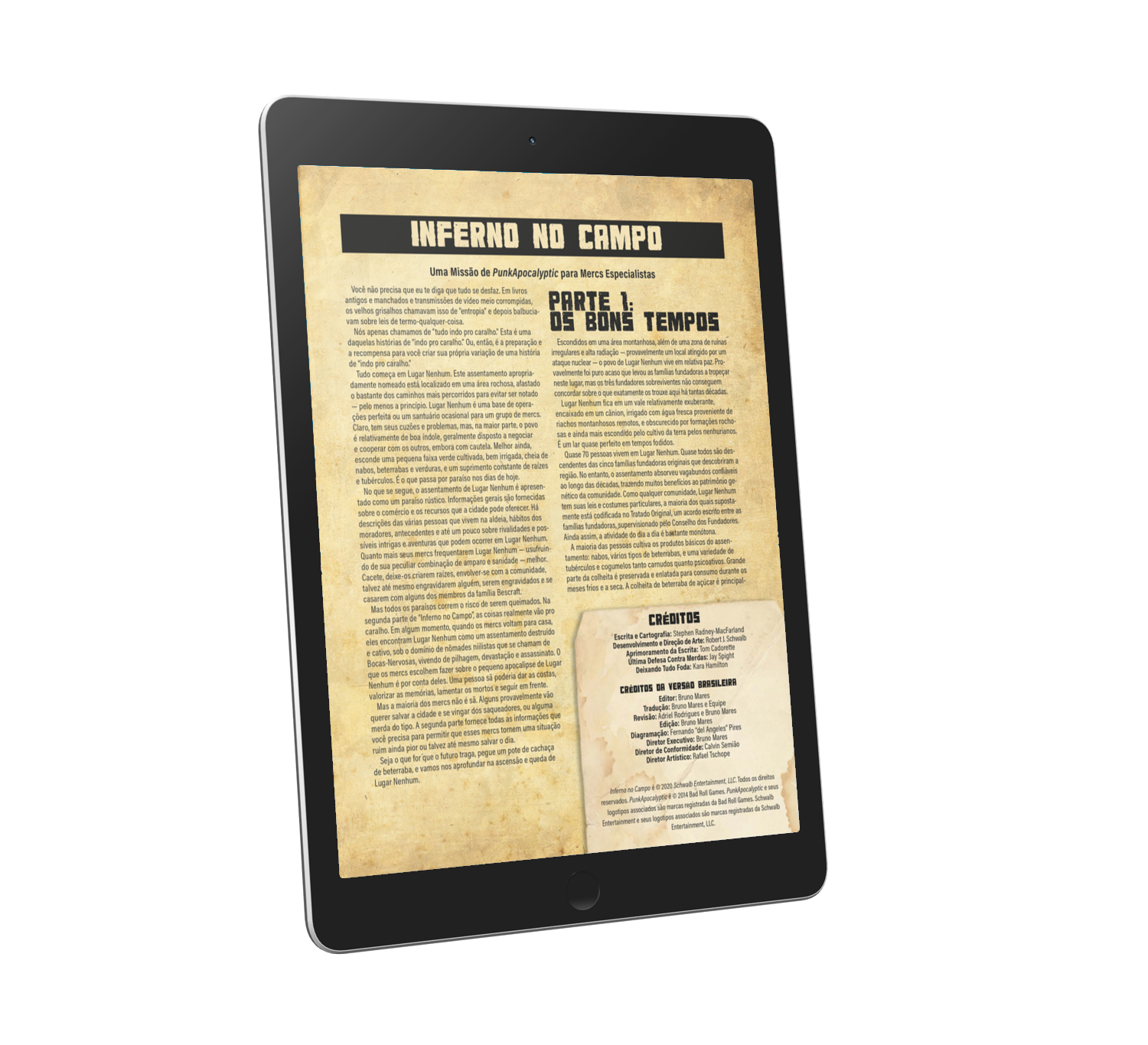 punk inferno no campo tablet lado